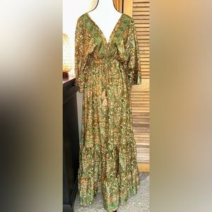 Zury Bohemian Maxi Dress, Silk Blend NWT